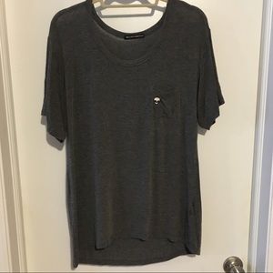 ❌SOLD❌ Brandy Melville grey alien pocket tee